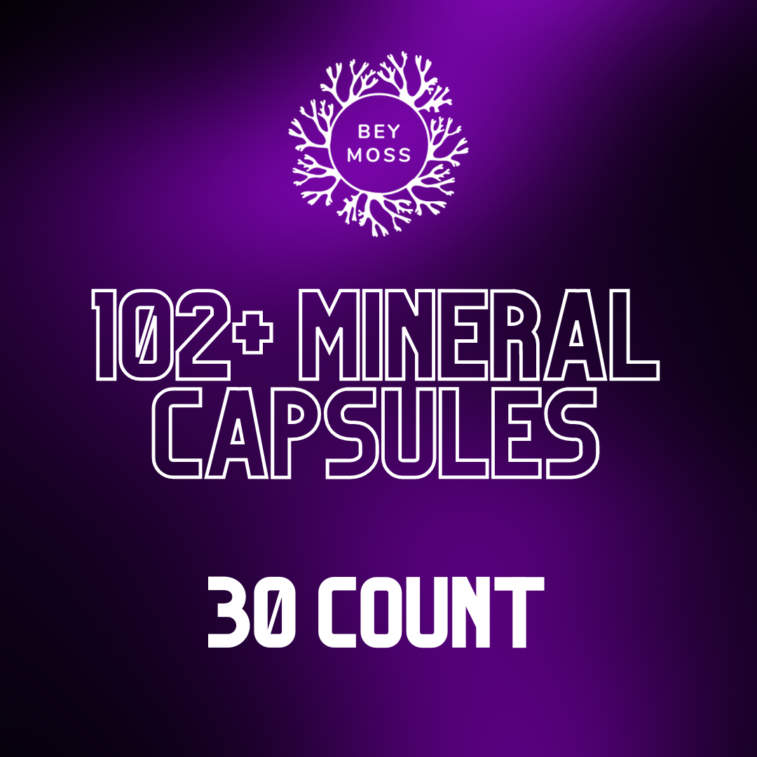 102+ Mineral Capsules (Burdock Root, Bladderwrack, Sea Moss)(30 Count)